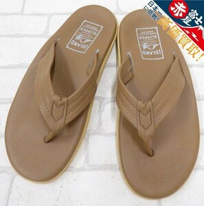 2S9250/未使用品 ISLAND SLIPPER レザービーチサンダル アイランドスリッパ