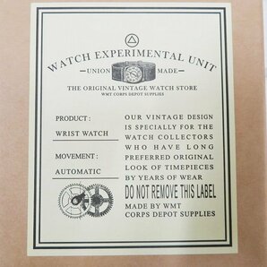 2A7415/未使用品 WMT WATCH EXPERIMENTAL UNIT MIL-W-15 腕時計 自動巻腕時計の画像8