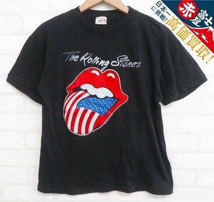 8T1721【クリックポスト対応】TASTY A&G NORTH AMERICAN TOUR 1981 ローリングストーンズ 半袖Tシャツ パキスタン製 ビンテージ