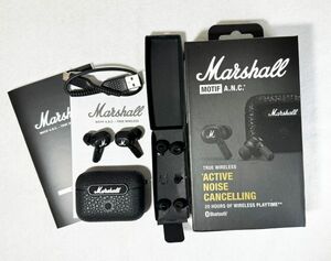 ■ 美品・完全動作品・付属品完備 ■ Marshall マーシャル Motif A.N.C. ブラック トゥルーワイヤレスイヤホン ■