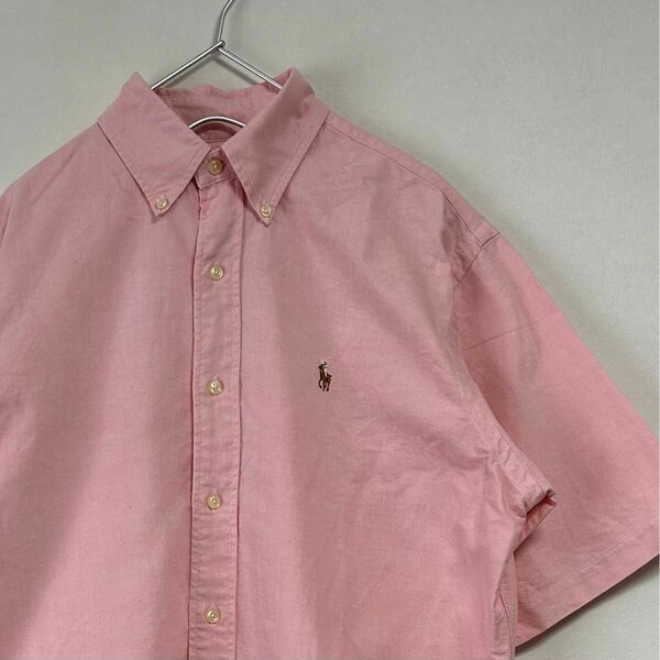 古着 90s POLO Ralph Lauren 半袖BDシャツ ピンク