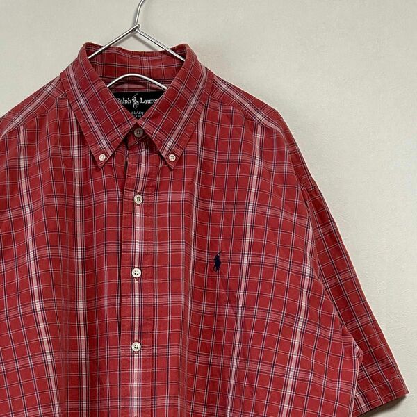 古着 90s POLO Ralph Lauren 半袖 BDシャツ チェック