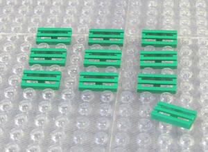 ◆レゴ∥LEGO【グリルタイル(1x2)/緑 10個】#2412◆正規品 [R89416]