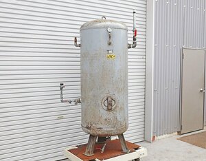 6034C24 旭ポンプ製作所 予備タンク 500L 第2種圧力容器 エアータンク サブタンク 補助タンク 縦型