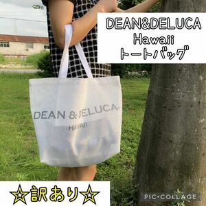 【訳あり】DEAN&DELUCA メッシュ トートバッグ ホワイト