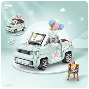 レゴ LEGO 互換 不可 LOZ ブロック 積木 オープンミニカー 車 玩具 知育 組立 手作り 可愛い 男の子 親子交流