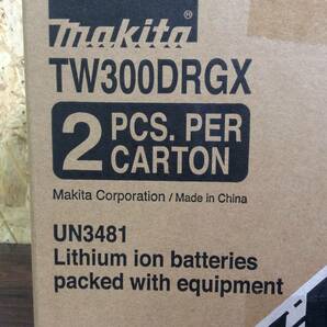 【RH-8774】未使用 makita マキタ 充電式インパクトレンチ TW300DRGX 純正18V6.0Ah バッテリ2個 充電器 2台セットの画像5