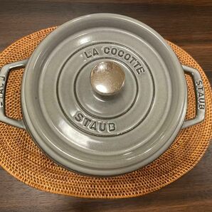 staub ストウブピコ・ココット ラウンド(20cm) グレー　美品