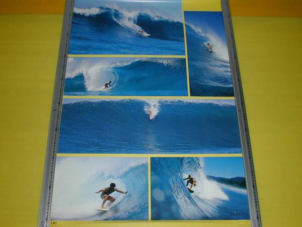 ◆【風景】【海】サーフィンポスター【Ｅ-1004】【1983年代物未使用】