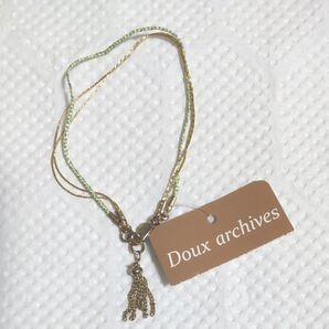 タグ付き 新品! Doux Archives ドゥアルシーヴ ブレスレット 3重 & タッセル デザイン