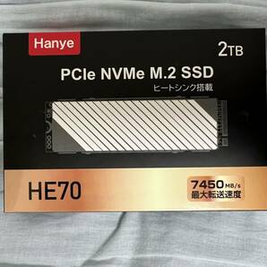 未使用・開封済み Hanye SSD 2TB PCIe Gen4x4 M.2 NVMe 2280 ヒートシンク搭載 PS5対応の画像4