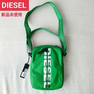 【新品未使用】DIESEL ディーゼル 斜め掛けショルダーバッグ ユニセックス 参考定価16,200円 お洒落 レア グリーン