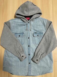 Supreme Fleece Hooded Denim Shirt 