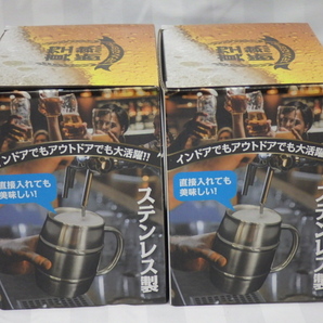 未使用 ヒロコーポレーション 真空断熱 ステンレスジョッキ  350ml×2点の画像5