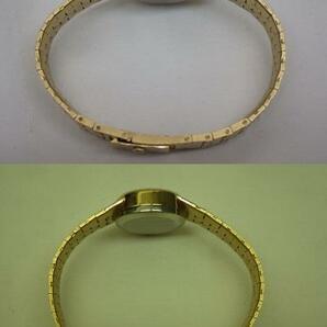 1円～ 稼働品 OMEGA オメガ レディース オーバル 手巻き ゴールドカラー 腕時計 純正ベルトの画像5