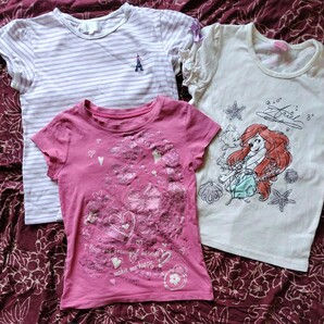 サイズ130★女の子 半袖Tシャツ10枚セット★まとめ/福袋 マザウェイズ・ディズニー アリエル・Moujonjon他 夏物トップス の画像3