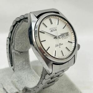 KT0410 SEIKO/セイコー ACTUS アクタス Silver Wave 腕時計 6306-8000 21JEWELS デイデイト 自動巻き オートマ シルバー系 動作品の画像2