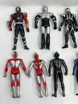 KT0426 ウルトラマン 仮面ライダー ソフビ フィギュア 13体 まとめて セット 石森プロ 円谷プロ 東映 当時物 経年保管品_画像6