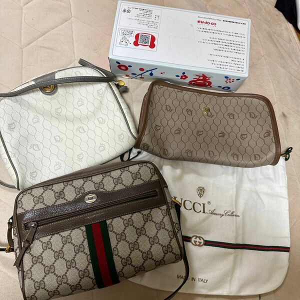 GUCCIとDiorのブランドバッグセット