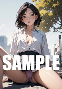 【一点物 アートイラスト】ai 美女 美少女 ポスター 2次元 アニメ 高画質 同人 漫画 美乳 美尻 アイドル 写真光沢紙 A4サイズ 0225