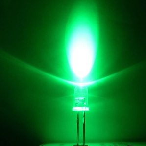 高輝度LED 砲弾型 5mm 5Φ 100本 緑 グリーン 電子工作 DIYの画像1