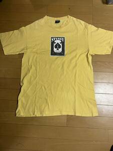 USA製 STUSSY ステューシー　Lサイズ　黄色　Tシャツ 