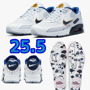 NIKE Nike Golf air max 90 G NRG 25.5cm white navy golf shoes AIRMAX 90 G