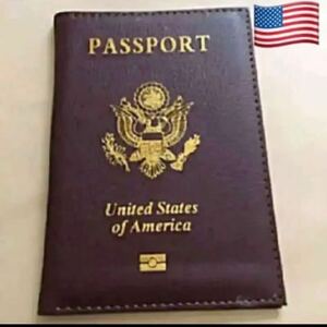 ビンテージ新品未使用。アメリカ合衆国パスポートカバー 防水ビニール 合皮