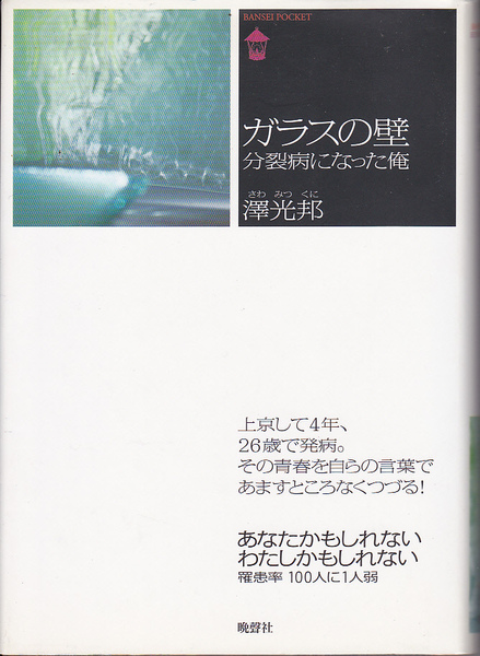 0565【150円+送料200円】澤光邦著「ガラスの壁~分裂病になった俺」晩聲社(文庫本サイズ・ハードカバー)