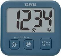 タニタ キッチン 勉強 学習 タイマー マグネット付き 大画面 薄型 ブルー TD-408 B_画像1
