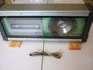 carrozzeria TS-WX200A　パワードサブウーファー　自作スタンド付き