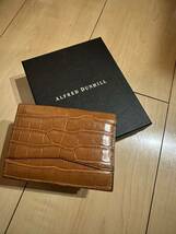 美品 dunhill レザー 名刺入れ カードケース アリゲーター ダンヒル _画像1