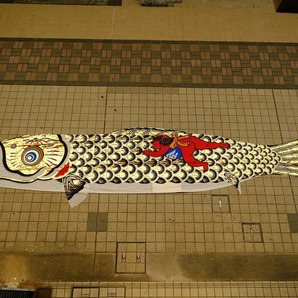 鯉のぼり 鯉幟 6m 青 京友禅ゴールド カネボウナイロン使用 H405の画像10