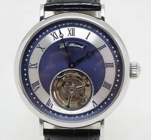 ビーバレル/B-BARREL/BB-0043/トゥールビヨン/TOURBILLON/スモセコ/メンズ/手巻き/裏スケ