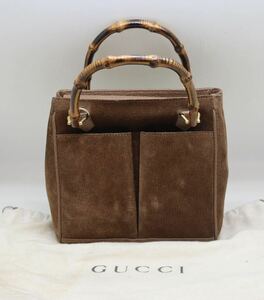 グッチ/GUCCI/バンブー/スエード/ハンドバッグ/000.123.0316/ブラウン/キャメル系