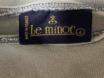 ★【名作 国内正規品 ボロボロ系 】フランス製 Le Minor ルミノア USED 無地 マリン バスク シャツ サイズ4(M程度) ライトブルー系 長袖_画像6