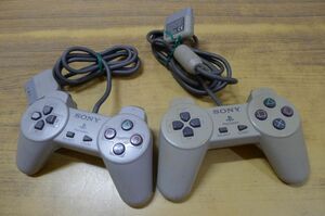 CC1277 SONY/ソニー Playstation1専用 PS1 コントローラー 2点まとめてお得セット SCPH-1010/1080 コントローラー ゲーム 動確OK/60