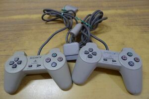 CC1279 SONY/ソニー Playstation1専用 PS1 コントローラー 2点まとめてお得セット SCPH-1010/1080 コントローラー ゲーム 動確OK/60