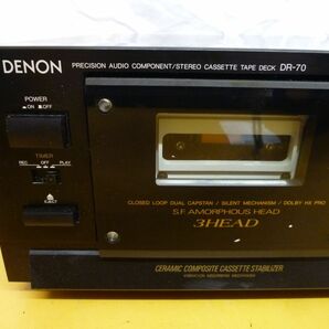 CC3028 DENON カセットデッキ DR-70 ノンストップ・リールドライブ機構,たるみ防止機構,バイアスファインアジャスト機能 /140の画像2