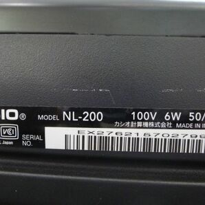 DD160 CASIO 電子レジスター NL-200 ブラック 小型ドロアタイプ 計算機 鍵有り 業務用 ジャンク/140の画像6
