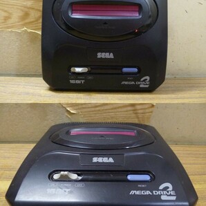 CC1068 SEGA メガドライブ2 HAA-2502 MD コントローラー,AVケーブル,コントローラー(×2)付 レトロゲーム 動作確認OK/80の画像2