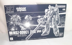 [1 jpy start ]HG 1/144ze-ta plus C1 premium Bandai limitation Gundam centimeter flannel 