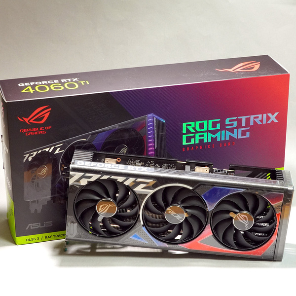 【送料無料・新品同様】GEFORCE ASUS ROG-STRIX-RTX4060TI-O16G-GAMING 中古 16GB