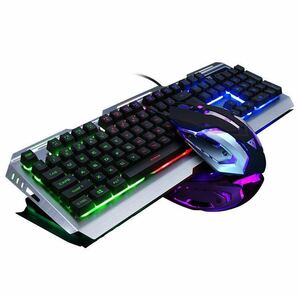 ゲーミングキーボード キーボードとマウスセット 人間工学的 バックライト付き メカニカル ゲームキーボード ブラック