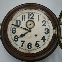 【1950年代】調整済 動作品 柱時計 掛時計 ミカヅキ印 大日本保険堂號 丸時計 TRADE MARK ボンボン時計_画像3