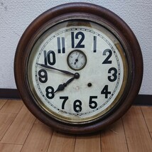 【1950年代】調整済 動作品 柱時計 掛時計 ミカヅキ印 大日本保険堂號 丸時計 TRADE MARK ボンボン時計_画像1