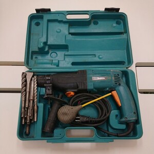 【動作品】makita マキタ 100V 24mm ハンマドリル HR2410 ケース付 刃各種揃い