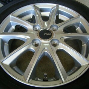 ★美品!★ PREO アルミ 14×4.5J OFF45 PCD100-4H 155/65R14 2021年製 DAYTON DT30 タイヤ 4本セット P3660の画像2