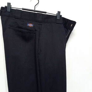 極美品《ブラック！ / W34 84cm》80s 90s USA製 DICKIES 874 TALON 黒 ワークパンツ ビンテージ チノパン アメリカ製 アルミ ディッキーズの画像1