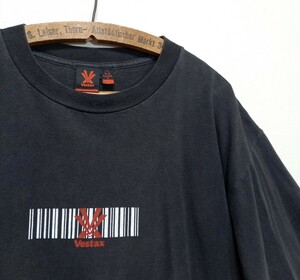 90s 初期 USA製 Vestax バーコード ボックスロゴ Tシャツ L BOSE 音響 ターンテーブル ミキサー DJ 企業 ビンテージ アメリカ製 ベスタクス